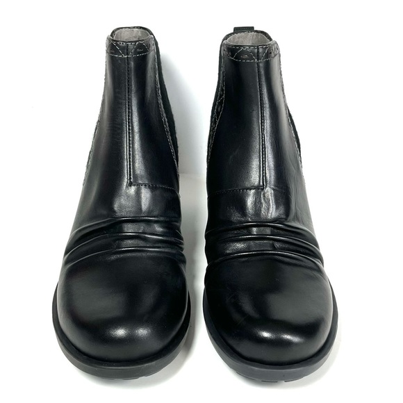 Earth Denali Aspect Ankle Boots Black Leather - Picture 5 of 12